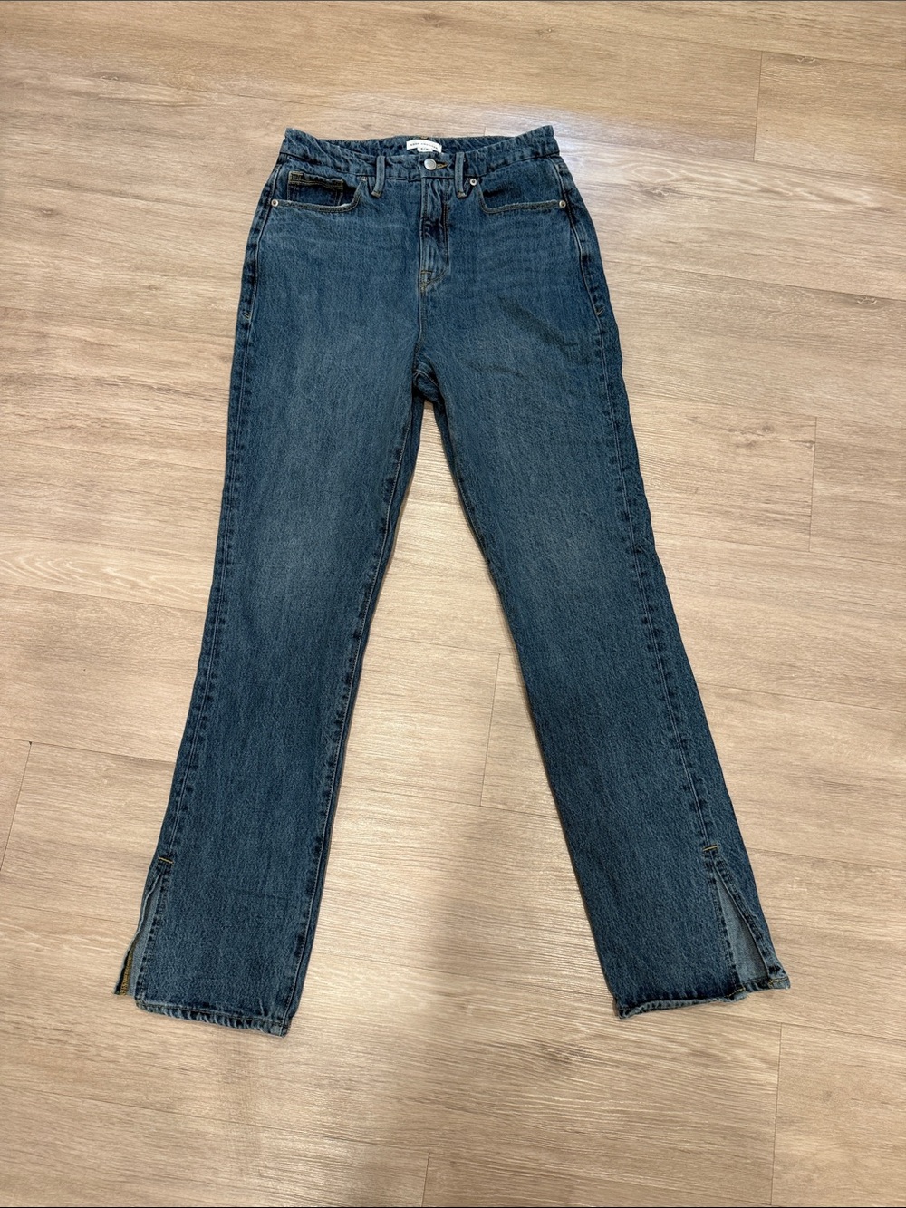 Good American High Rise Straight Leg Jeans 4